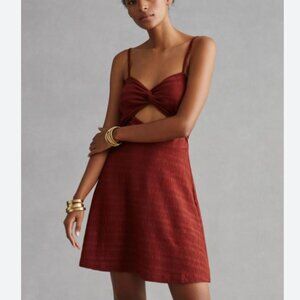 Anthropologie Rust Mini Dress